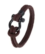 herenarmband rope bruin