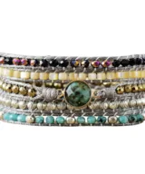 wikkelarmband bohemian sun turkoois