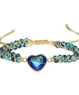 armband heart jaspis blue