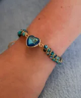 armband heart jaspis blue