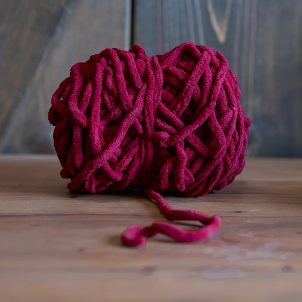 chuncky wol bordeaux rood voor haken