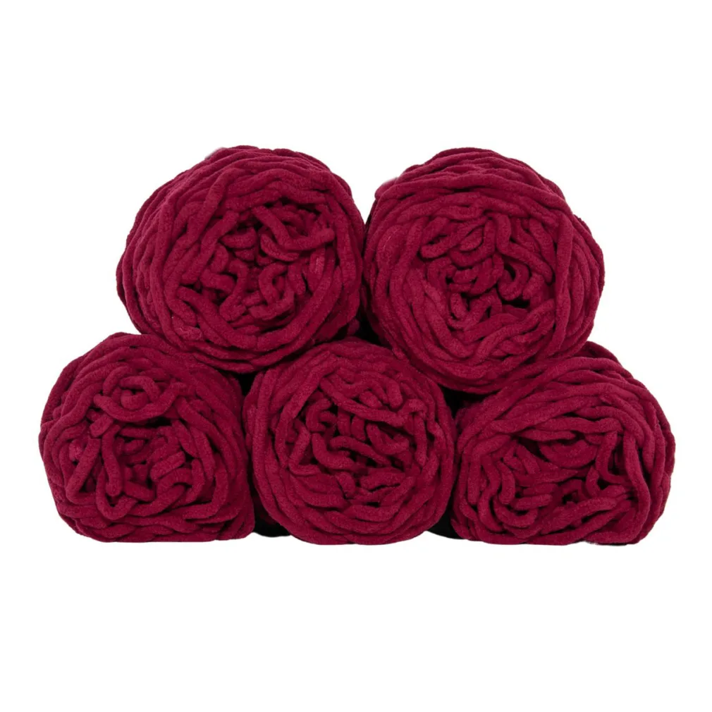 chuncky wol bordeaux rood voor haken