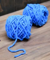 chunky wol voor haken blauw