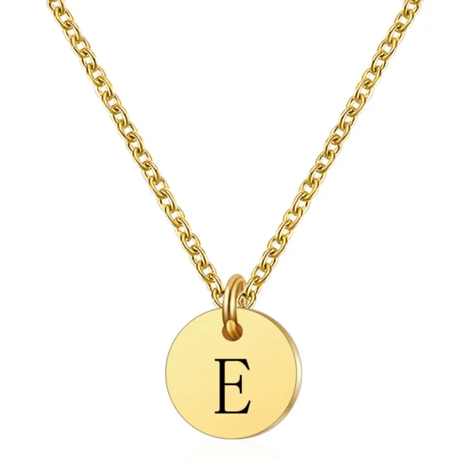 ketting goud letter E