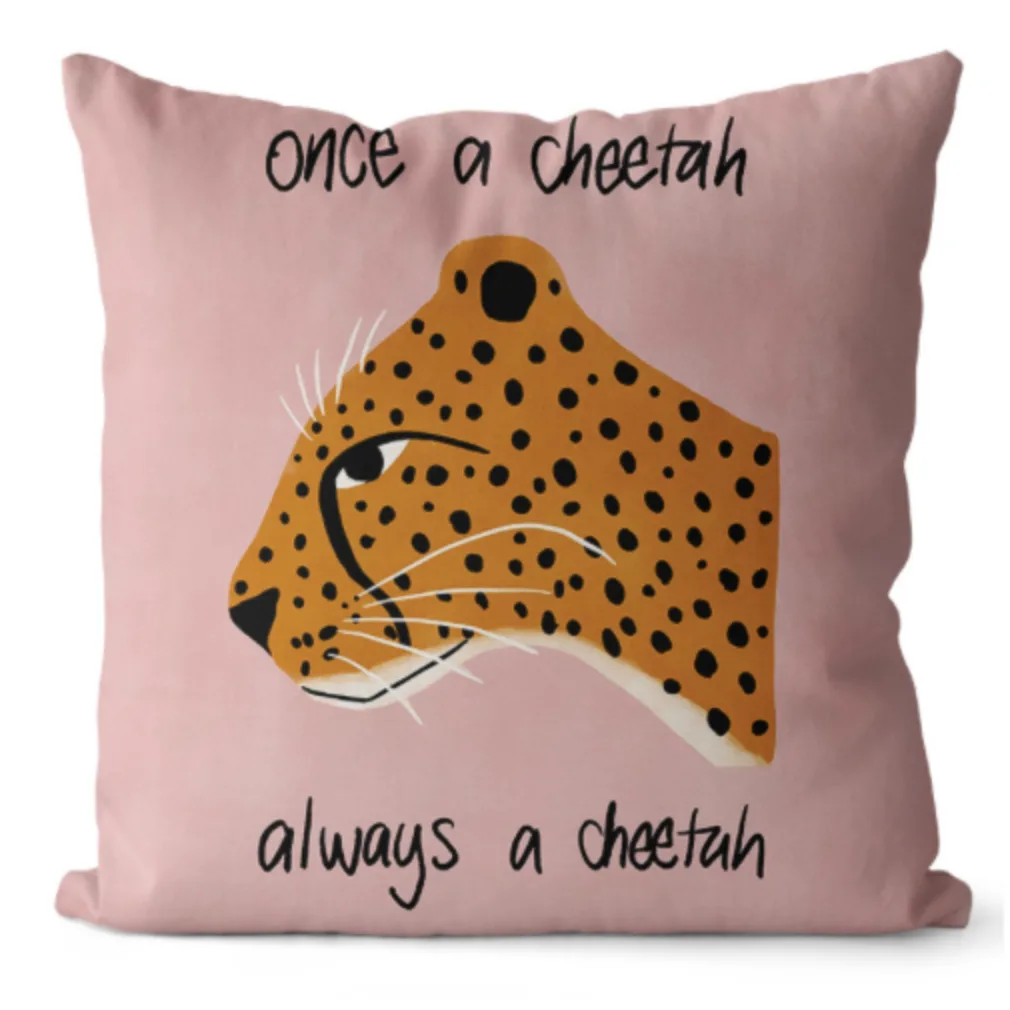 kussenhoes cheetah pink