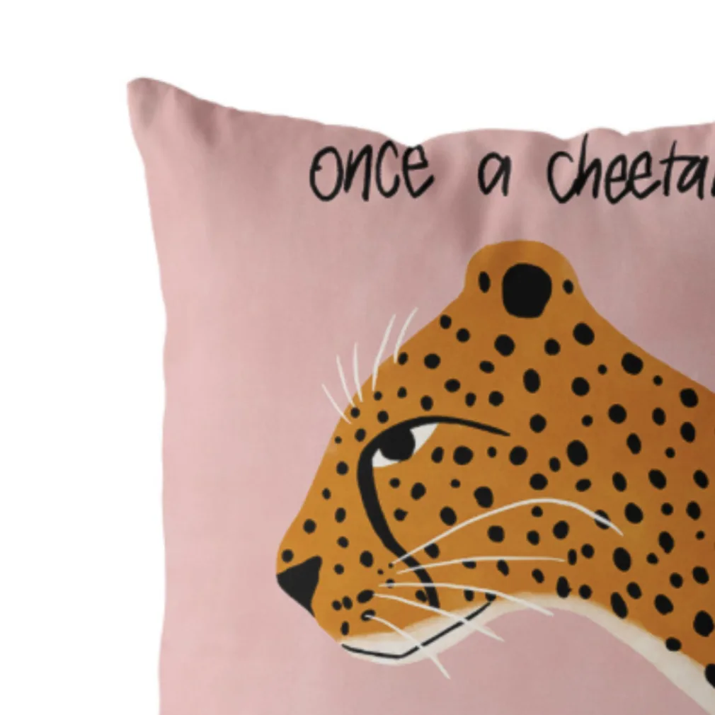 kussenhoes cheetah pink