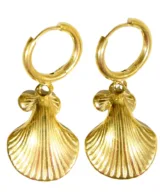 oorbellen seashell gold