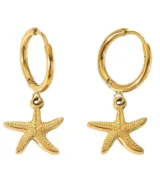 oorbellen starfish goud