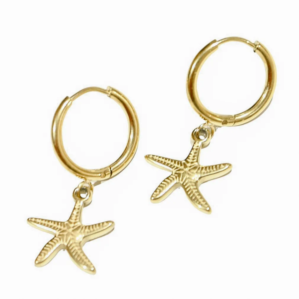 oorbellen starfish goud