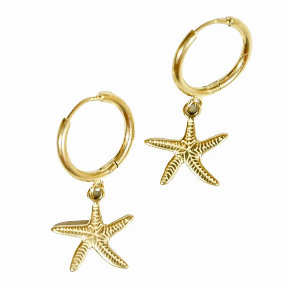 oorbellen starfish goud