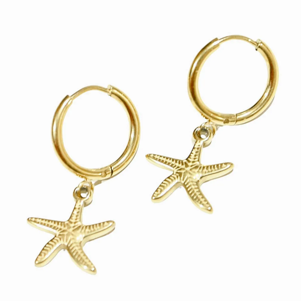 oorbellen starfish goud