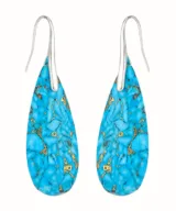 oorbellen turquoise drop blauw