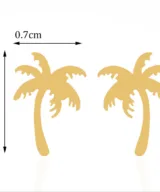 oorknopjes palmtrees gold