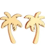 oorknopjes palmtrees gold