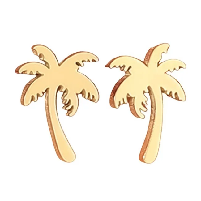 oorknopjes palmtrees gold