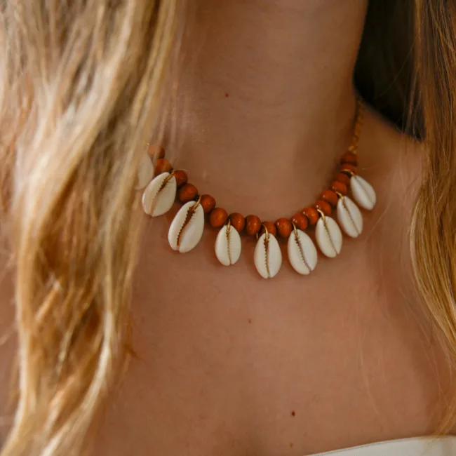 ketting Ibiza shell oranje