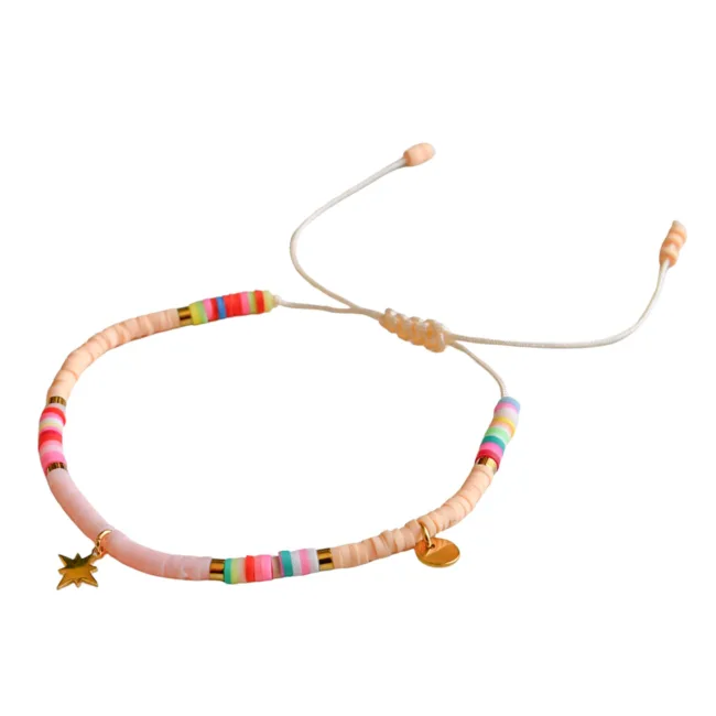 ibiza armband zalm roze