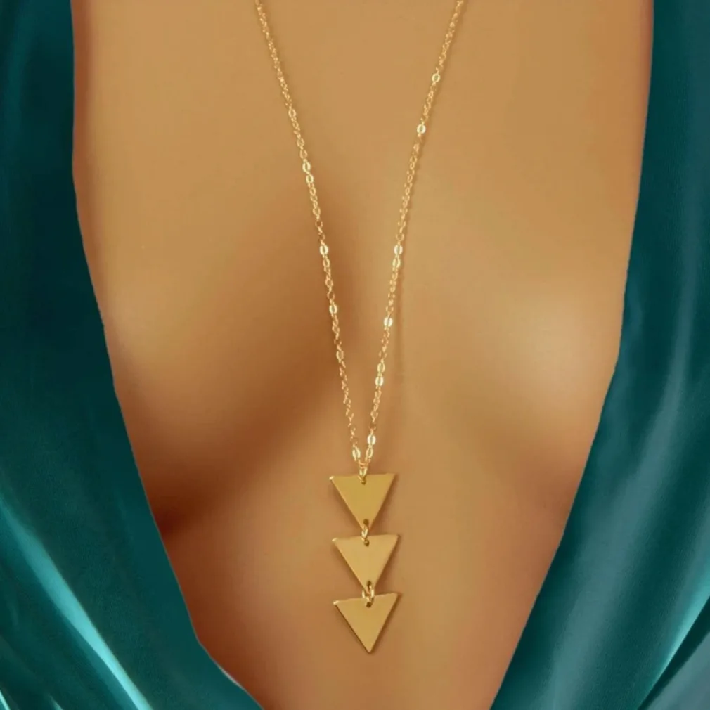 ketting triangles goud