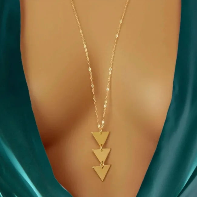 ketting triangles goud