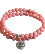 wikkelarmband ohm roze sunstone