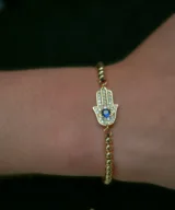 dames armband hamsa hand goud