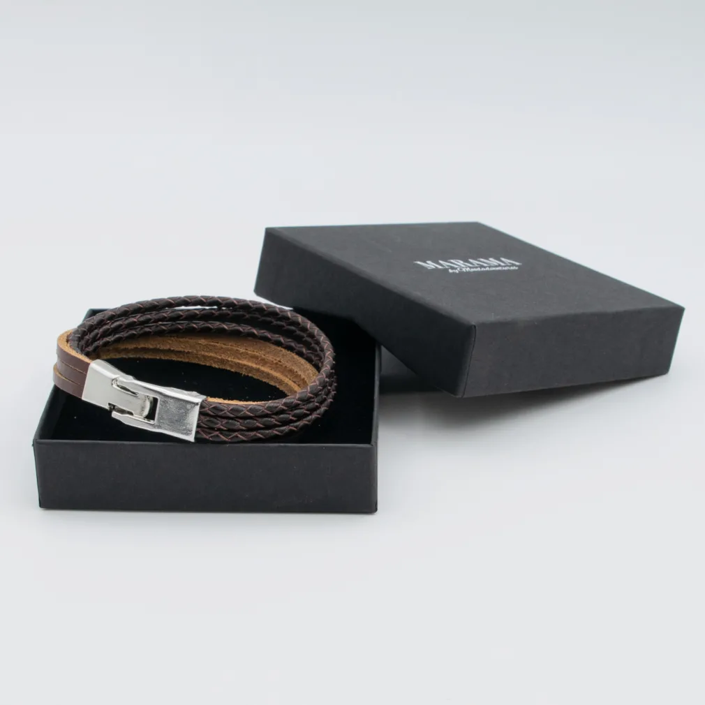 herenarmband mikkel leer bruin