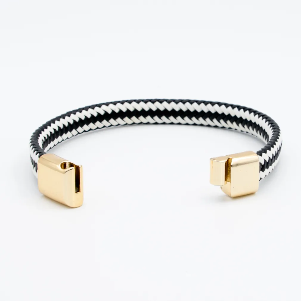 herenarmband mats sluiting goud