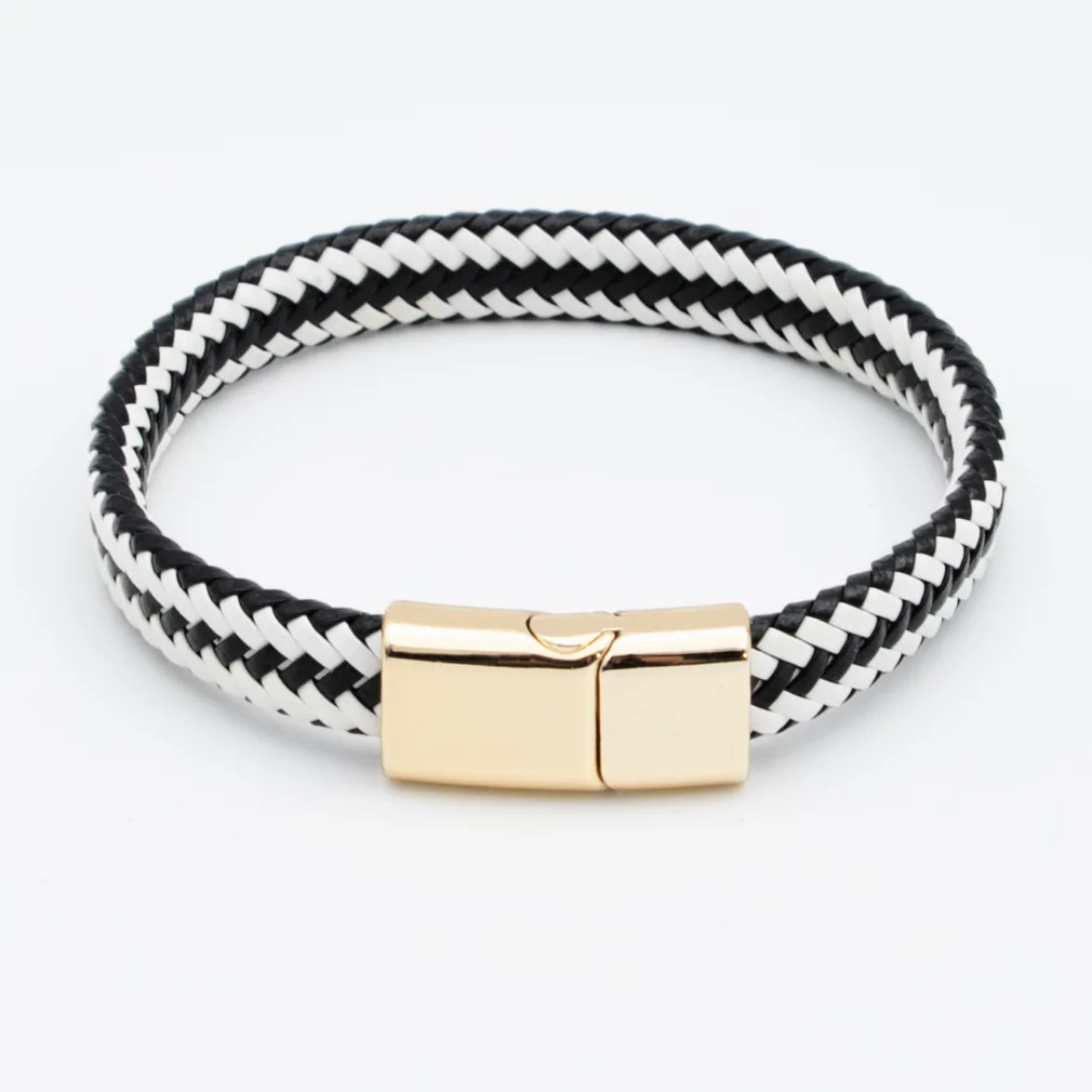 herenarmband mats sluiting goud