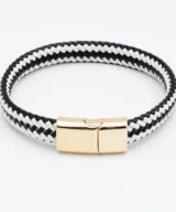 herenarmband mats sluiting goud