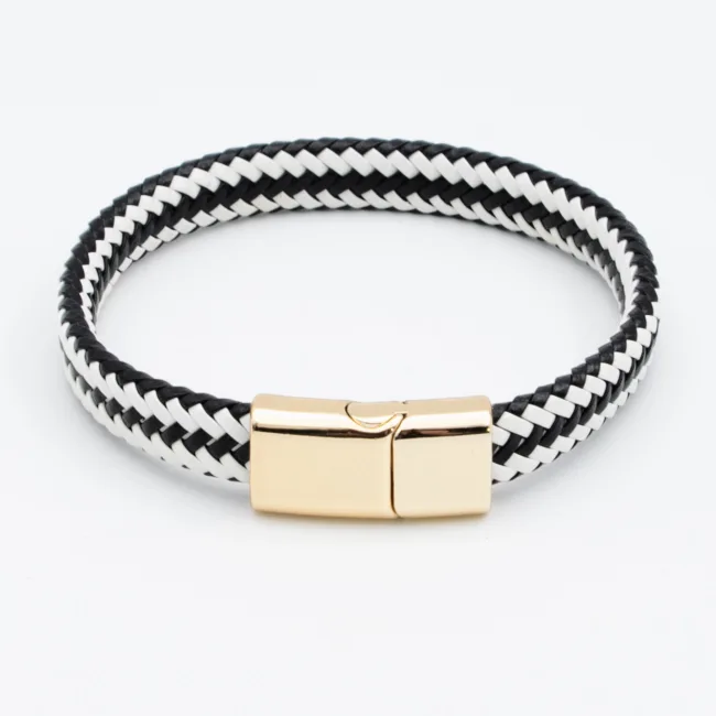 herenarmband mats sluiting goud