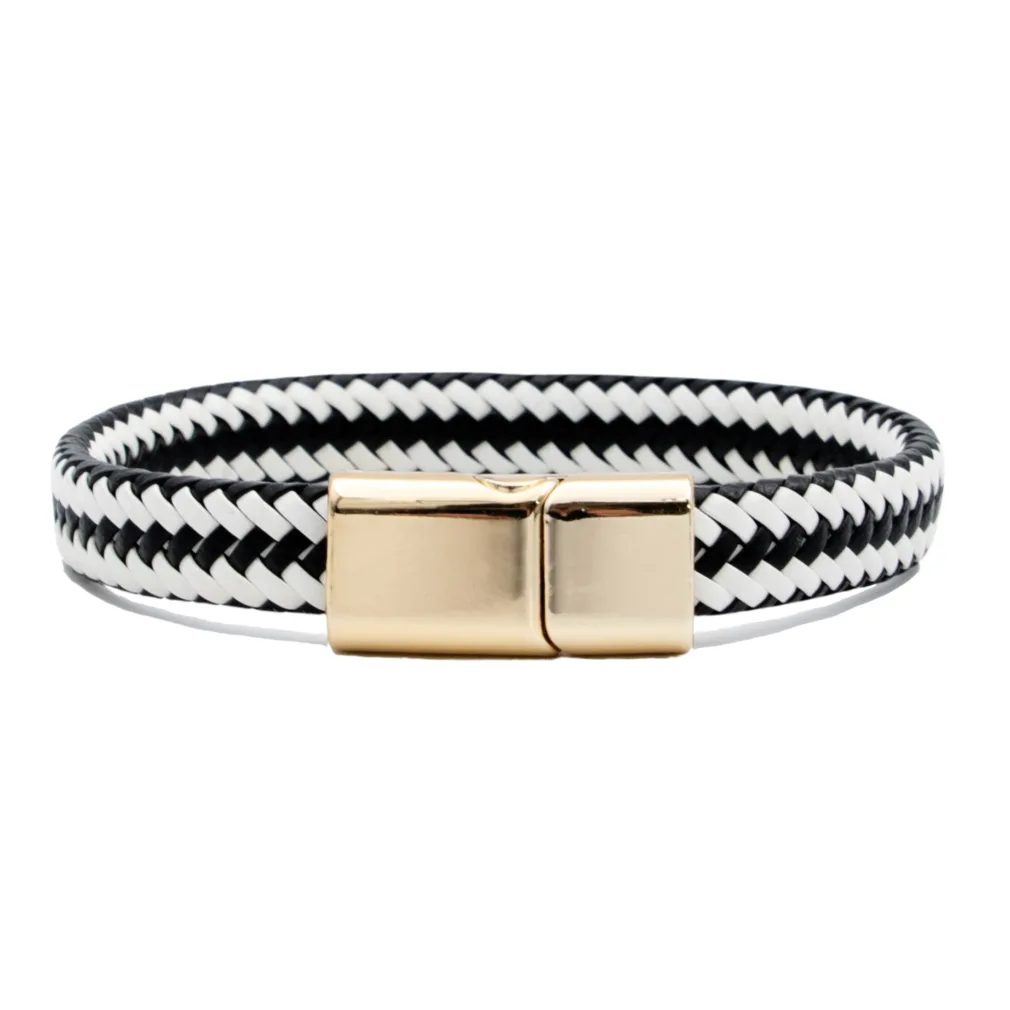 herenarmband mats sluiting goud