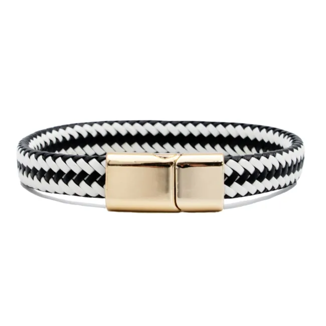 herenarmband mats sluiting goud