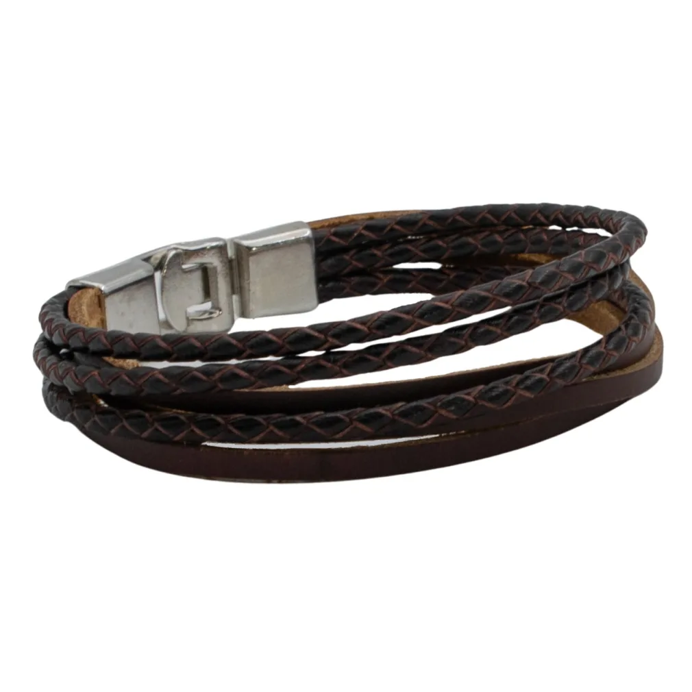 herenarmband mikkel leer bruin