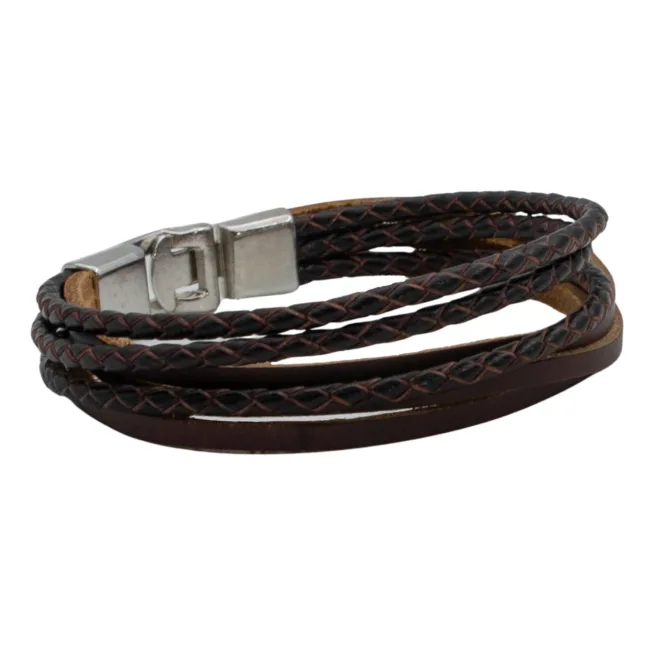 herenarmband Mikkel leer bruin