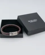 herenarmband viktor donker bruin