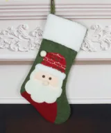 kerst decoratie sok xl kerstman groen