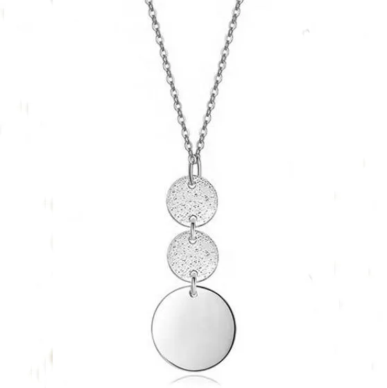 Damesketting Circles Zilver