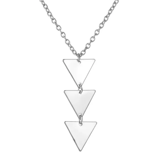 Damesketting Triangles Zilver