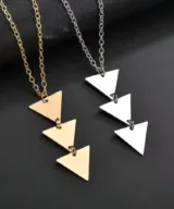 damesketting triangles zilver