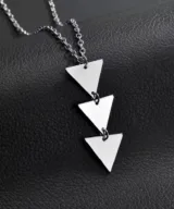 damesketting triangles zilver