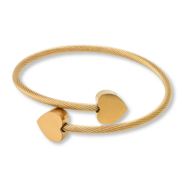 armband hearts gold-cadeau Valentijnsdag