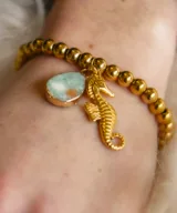 bracelet turkoois seahorse