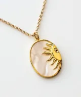 ketting oval sun goud