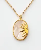 ketting oval sun goud