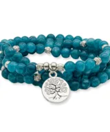 wikkelarmband apatite tree of life blauw