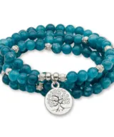 wikkelarmband apatite tree of life blauw