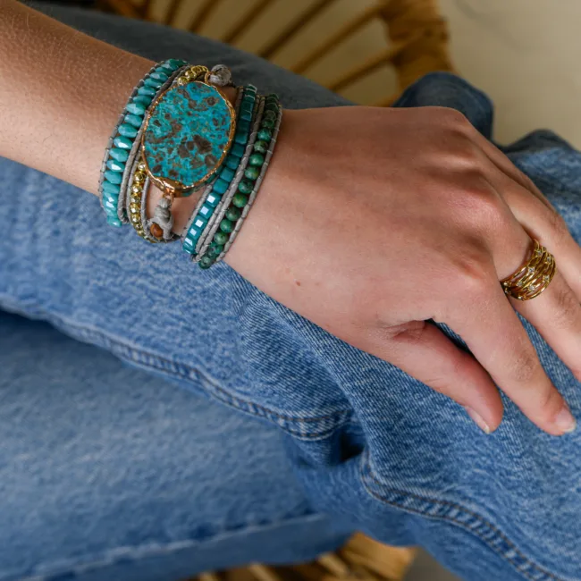 wikkelarmband amazoniet